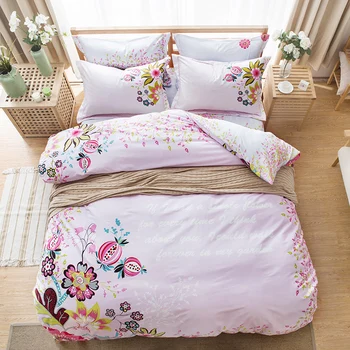 

UNIHOME NEW 100%cotton bedding set / bed linen / bedclothes / bed sheet set bedspread/queen mokahuayuan