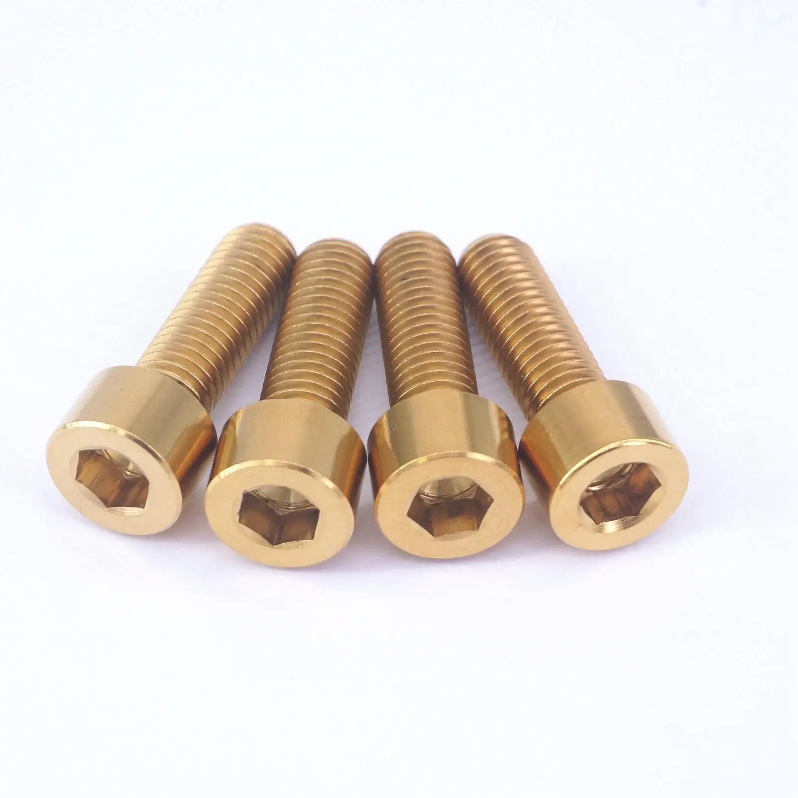 

M10x30mm Pitch 1.5mm Column Head Golden GR5 Titanium Bolts For Motorcycle