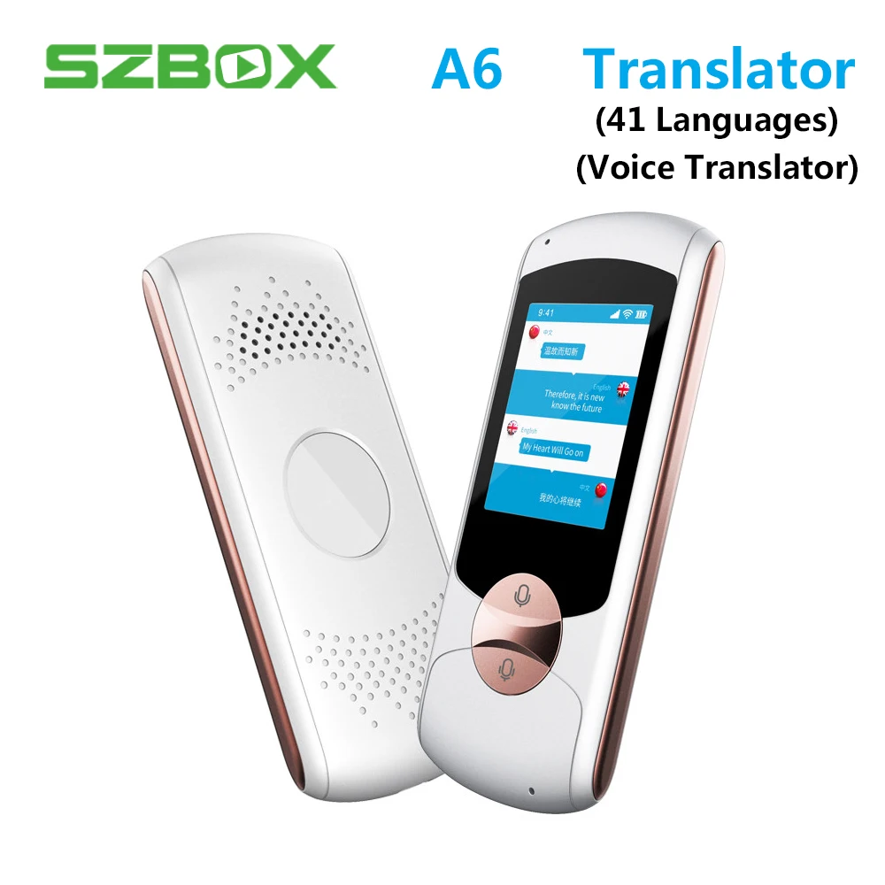 

A6 Portable Smart Voice Speech Translator Real Time 41 Multi-Language Translation For Learning Travelling Business Meeting