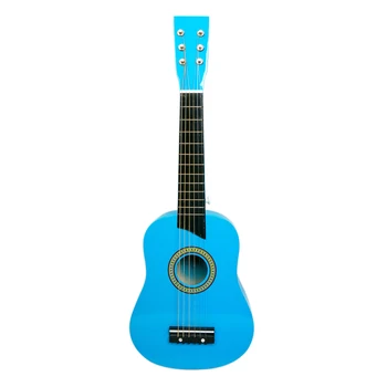 

NFSTRIKE 25 Inches 6 Strings Wooden Musical Instrument Guitar Gift Plastic Kid Baby Girls Guitar Toy For Children - Sky-Blue