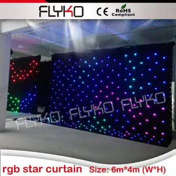 

holiday festival led light starry light curtain 6x4m
