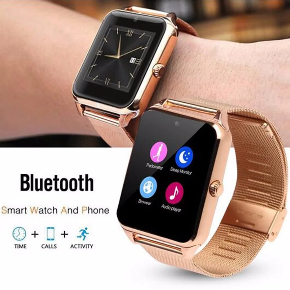 

Smart Watch Bluetooth phone calls With Camera Support SIM TF Card Notification Push and Remote Photograph for iOS system A35