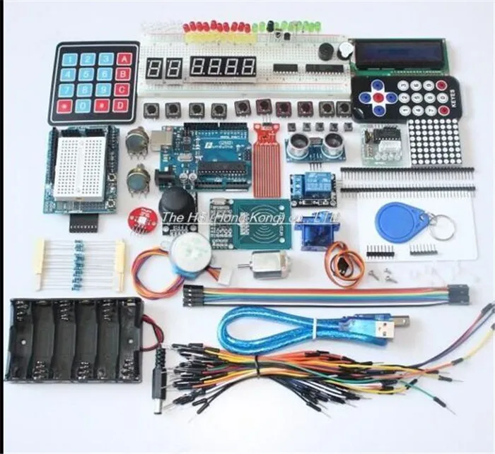 Integrated Starter Kit UNO R3 mini Breadboard LED jumper wire button for arduino kit compatile frree shipping top selling high qualiy uno r3 starter kit 1602 lcd dot matrix breadboard led resistor hot selling