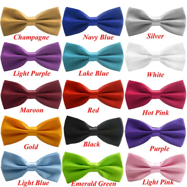 Галстук бабочка для мужчин и женщин мужской классический однотонный галстук