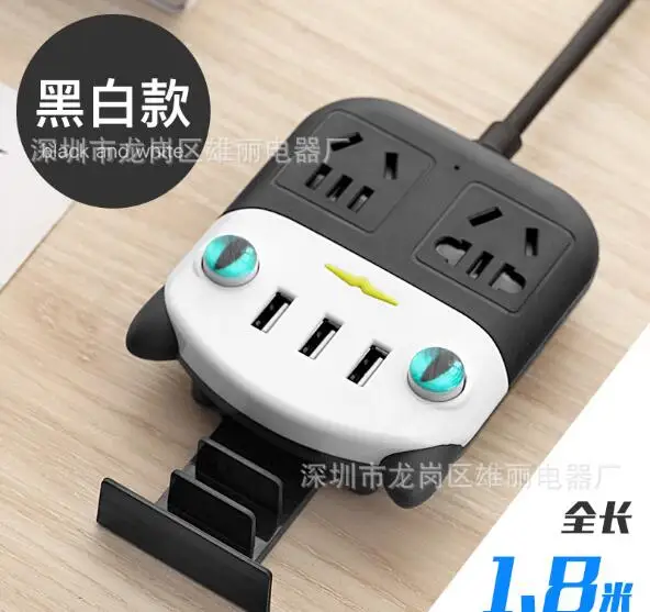 Мультяшный Кот USB электрическая розетка многоцелевой патч панель полоса