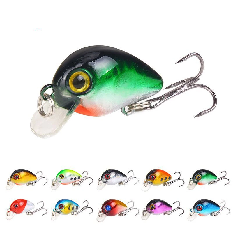 

1pcs Crankbait Fishing Lure Floating swing Crank Topwater Lures Mini Minnow 3cm 1.6g Crazy Bionic Wobblers Artificial Hard Bait