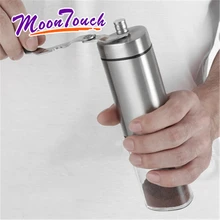 Stainless Steel Coffee Grinder Coffee Bean Mill Grinding Manual Design Hand Espresso Coffee Maker Barista Kitchen Tools Washable localshipping manual coffee grinder vintage style wooden coffee bean mill grinding ferris wheel design hand coffee maker machine