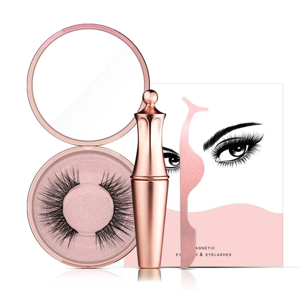 

3D Magnetic Eyeliner Magnetic Eyeashes Kit Waterproof Long-lasting Eyeliner False Eyelashes Custom Packaging Box Diamond-5