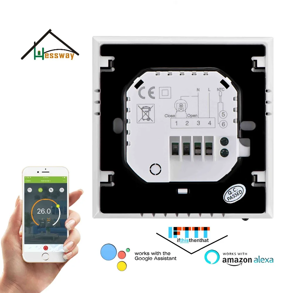 24VAC 95 240VAC TUYA NC не работает с Alexa Google домашний термостат для подогрева пола WIFI