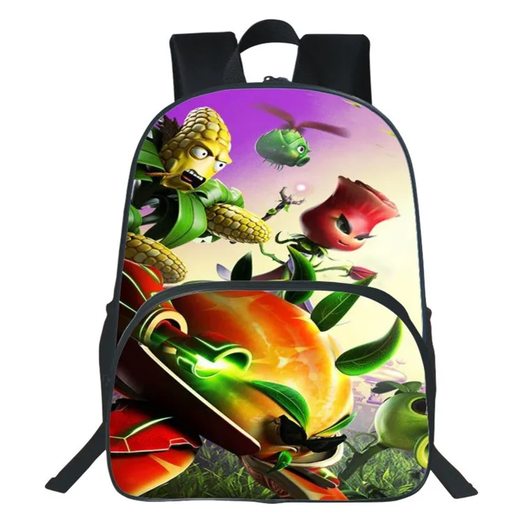 16 дюймов школьные рюкзаки для девочек и мальчиков Растения против Зомби дизайн школьные рюкзаки Популярные ПК игры печати рюкзак детские
