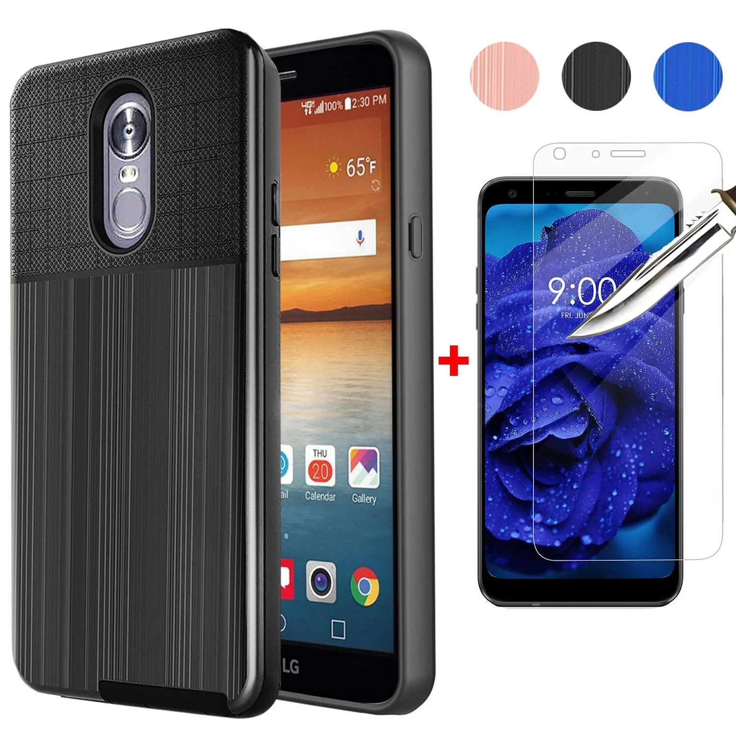 

Shockproof Armor Hybrid Phone Case For LG Q7 Plus alpha / Stylo 4 / Q Stylus / K20 Plus / K30 / K10 2017 2018 Back Cover