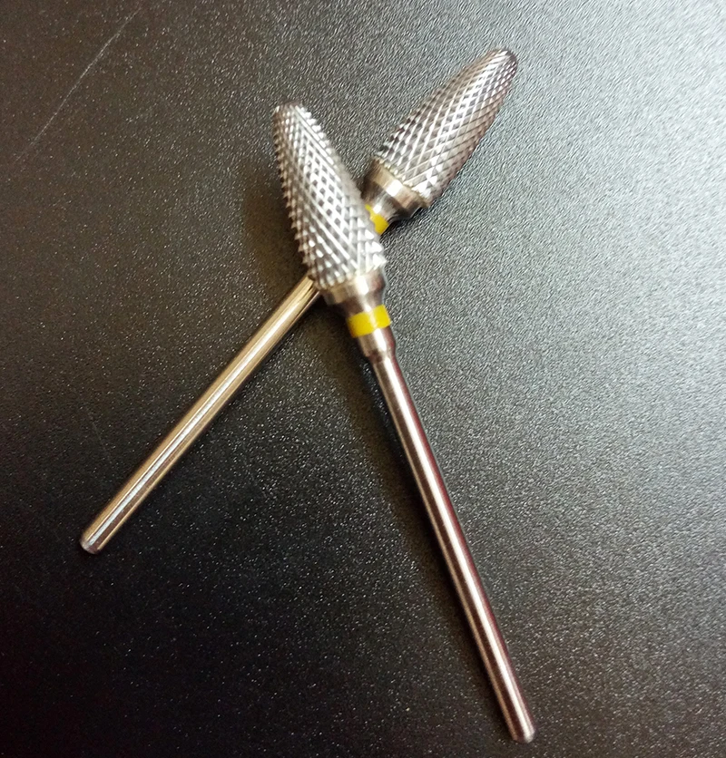 Arquivo de Unhas Hot! Professional Carbide Profissional Carboneto Unha Broca Bit x Fino Topo Elétrica Ouro 203001 Amarelo 10 Pieces3 - 32 7 arquivo de unhas elétrica broca ouro 203001 amarelo