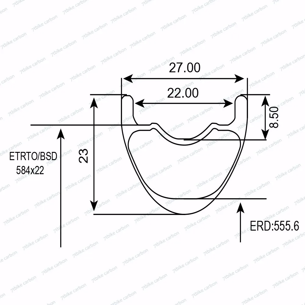 7-TIGER Hookless 27,5 er MTB углеродный обод 27 мм в ширину 23 мм Глубокая клинчерная покрышка обод для MTB 650B колеса велосипеда XC