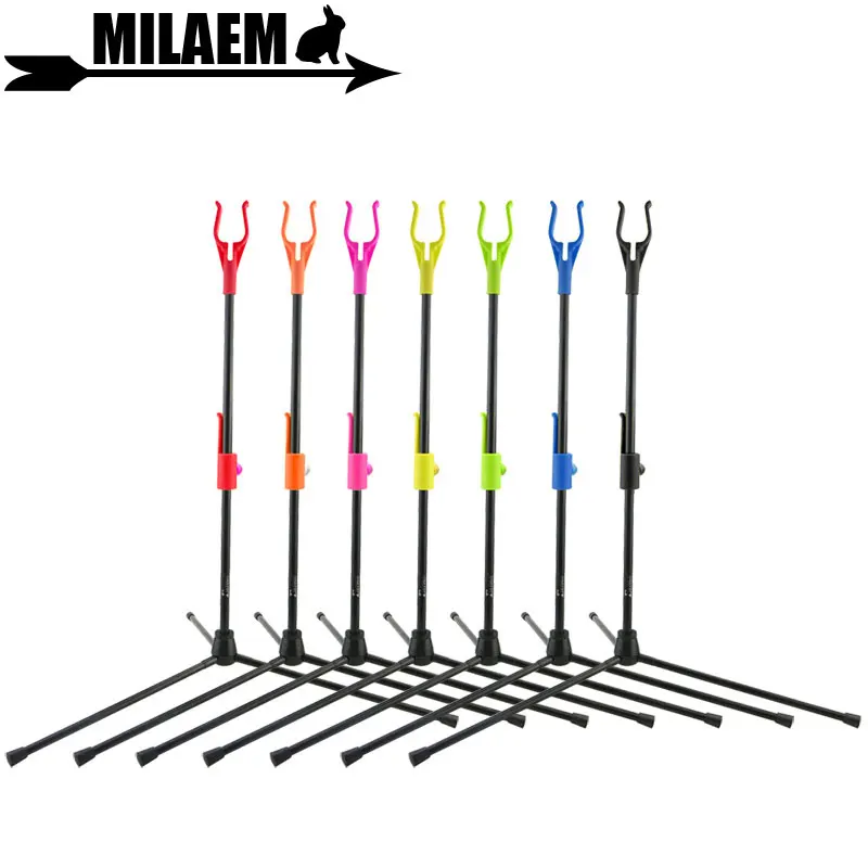

1pc Archery Bow Stand Holder Assemble Hanger Fiberglass Shaft & Feet Recurve Bow Holder Hunting Accessory