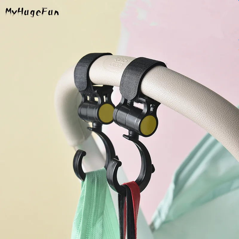 Stroller Hooks 2pcs/Lot Baby Stroller Hook Bag Handle Grab Prams Car Accessories Rotate 360 Bugaboo Stroller Hange Multifunction