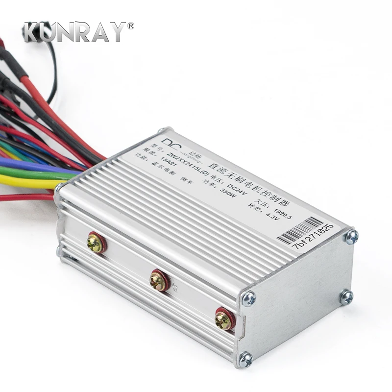 Best KUNRAY 24V 36V 48V 350W Brushless Controller For Electric Bike Bicycle Scooter Speed BLDC Motor 6MOSFET With Hall Reverse D26 4