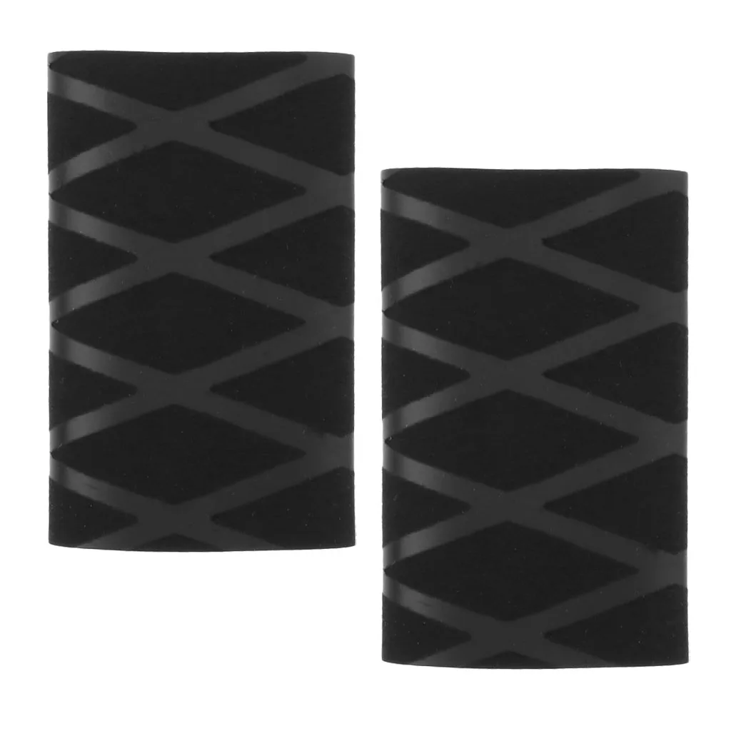 Count 2 Rubber Black Bat Handle Tape Grip Non-slip Guard Protector for Ping Pong Table Tennis