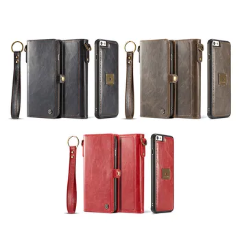 

SCO CaseMe Metal Loop Protective Case Cover Solid Card Slots Wallet For iPhone 6 6S