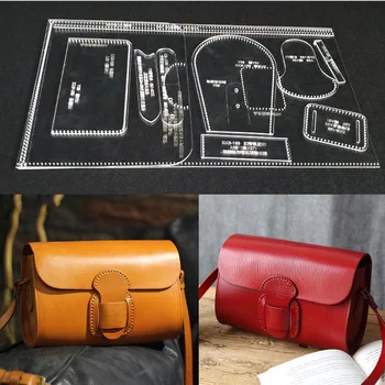 

Acrylic Stencil DIY leather making template paper pattern shoulder bag slanting bag edition design sewing pattern accessories
