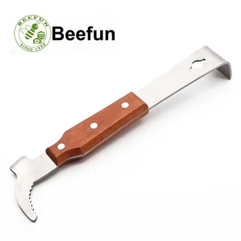 

Beefun Bee tools Multifunctional starting scraper Bee Knife Beekeeping Wooden Stainless steel Cut honey knife Wholesale