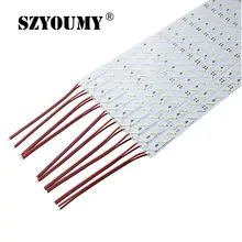 SZYOUMY жесткой полосы 100 см 72 светодиодов IP20 12 V SMD 8520 холодный белый свет бар из твердого алюминиевого сплава светодиодные полосы света для шкафа