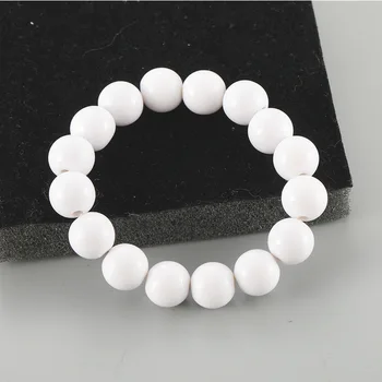 

Korean Version Of The 2019 Fashion New Simple Wild Acrylic White Beads String Bracelet Ladies Manufacturers Wholesale Sales
