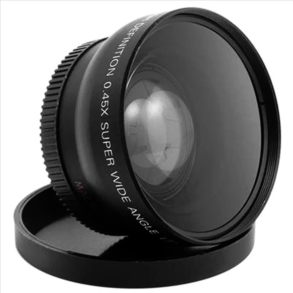 

1set Professional 52MM 0.45x Wide Angle Macro Lens for Nikon D3200 D3100 D5200 D5100 Black Super Wide Angle