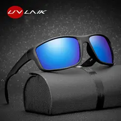 UVLAIK Винтаж негабаритный солнцезащитные очки Для мужчин для вождения прямоугольник дизайн солнцезащитные очки мужские и женские очки