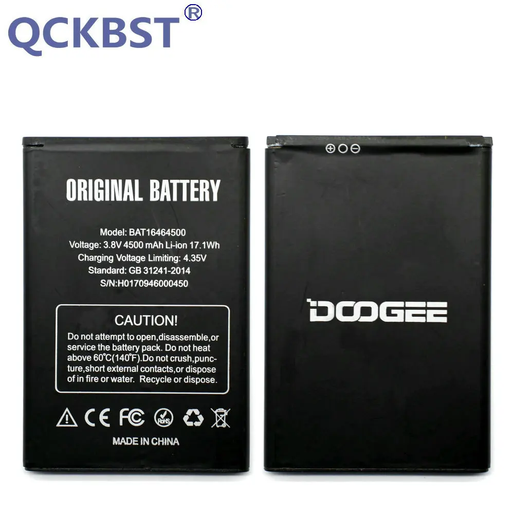 

New DOOGEE T5 BAT16464500 4500mAh backup Li-ion battery for DOOGEE T5 Lite Mobile Phone + Tracking Code