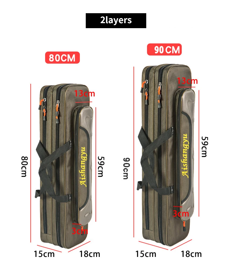 Многофункциональный Портативный Рыболовная Сумка песка из плотной ткани детская одежда на рост 80, 90, 120 см Удочка 3 Слои 4 Слои Travel Carry Рыбалка Сумки для катушек XA111G