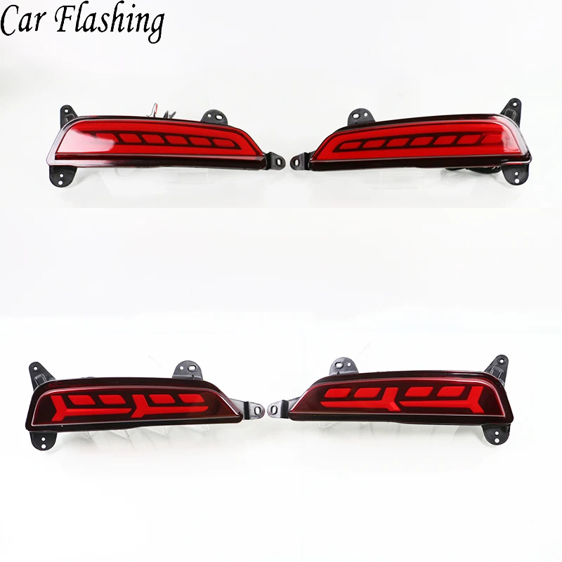 

1Pair For Hyundai Creta ix25 2014 2015 2016 2017 Car Rear Bumper Light Multifunction Brake Lights LED Rear Fog Lamp turn Signal