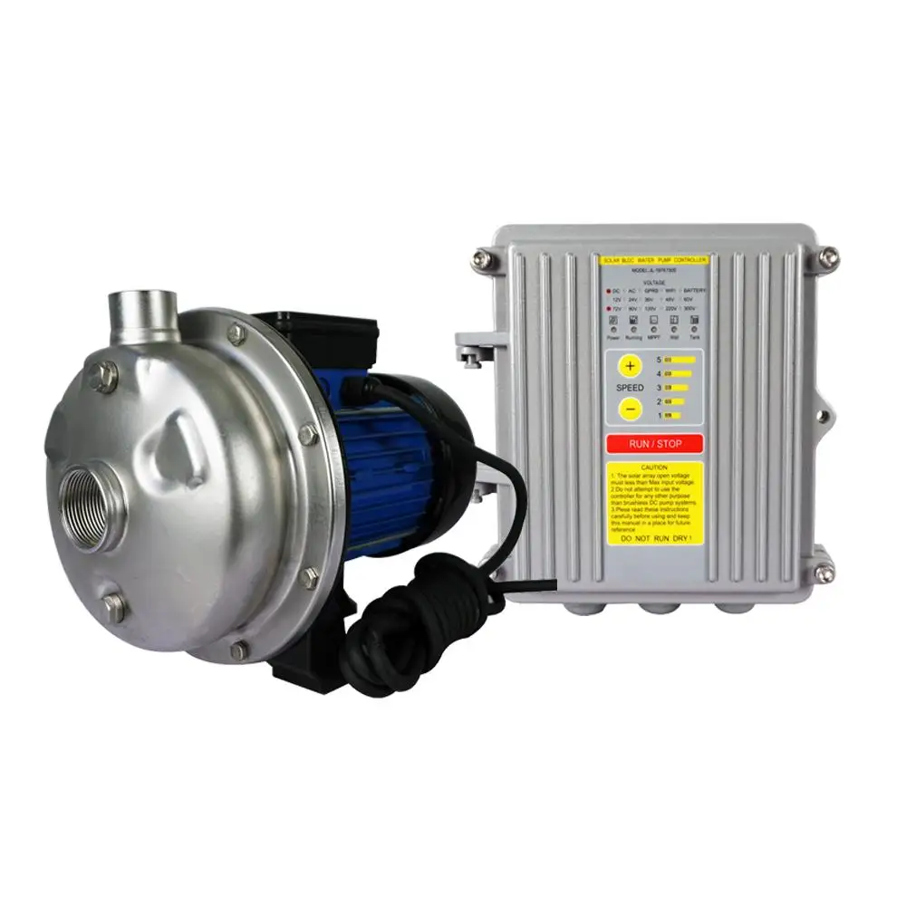 

Solar DC Submersible 750W Vortex Pump W/ BLDC controller ,7.5 m3/h 72VDC 33m