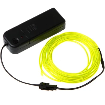 

Neon Glowing Electroluminescent Wire (El Wire) with Battery Pack Controller (Bright Green,3M)