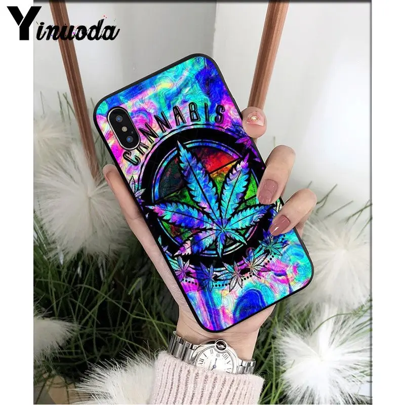 Yinuoda Art High Weed Pictures черный ТПУ чехол для телефона чехол для iPhone X XS MAX 6 6S 7 7plus 8 8Plus 5 5S XR