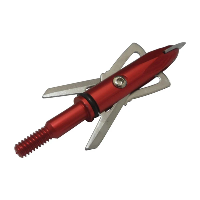 6 Pcs Two Blades 100 Grain Cutting Diameter 2 Inches Archery Hunting Red Broadheads +15 O-rings Newest 6 Pcs Two Blades 100 Grain Cutting Diameter 2 Inches Archery Hunting Red Broadheads +15 O-rings Newest