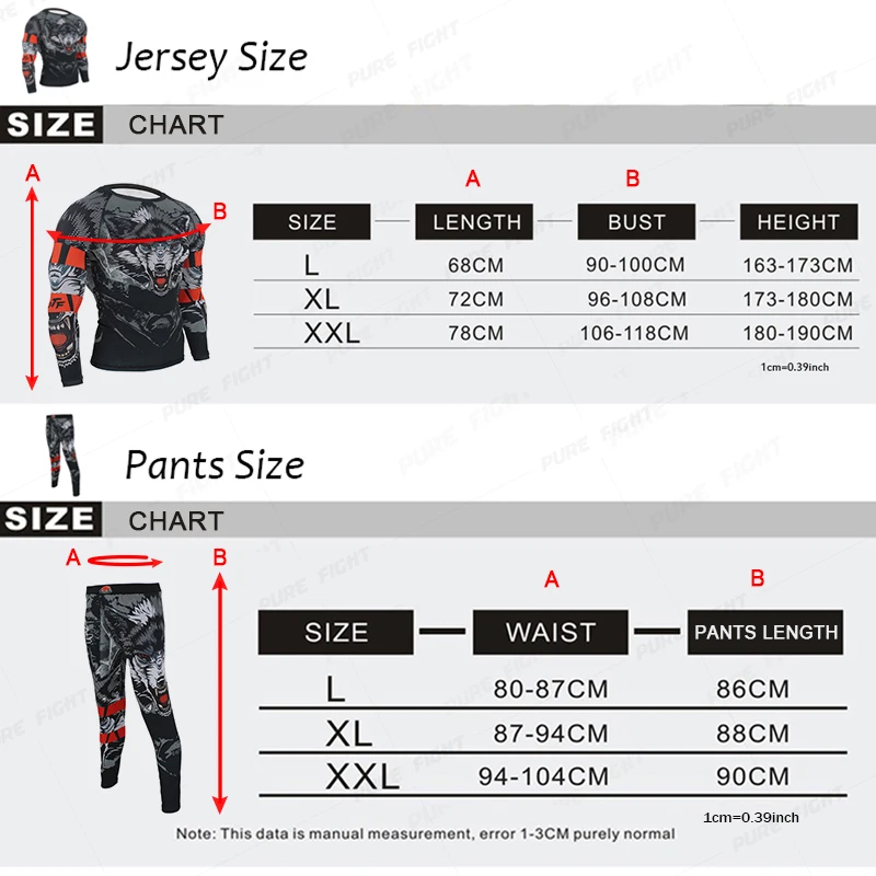 Набор для бокса, компрессионная футболка и штаны, 3D Рисунок волка, Рашгард, кикбоксинг, плотные длинные футболки, брюки, Муай Тай, MMA Fightwear