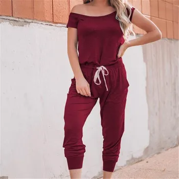 

Women's Clubwear Playsuit Bodysuit Party Jumpsuits Romper Cotton Womens Short Sleeve Bodycon Jumpsuit New 2019