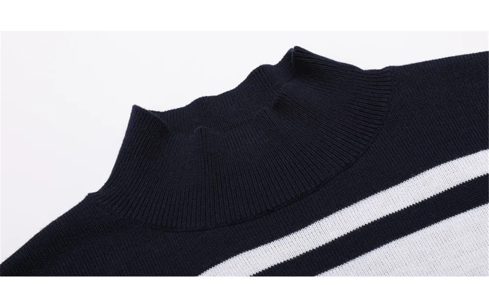 Autumn Knitwear Blouse Shirt Women 2018 Winter Turtleneck Warm Striped Sweater Blouse long sleeve knitwear Female Casual Tops (18)
