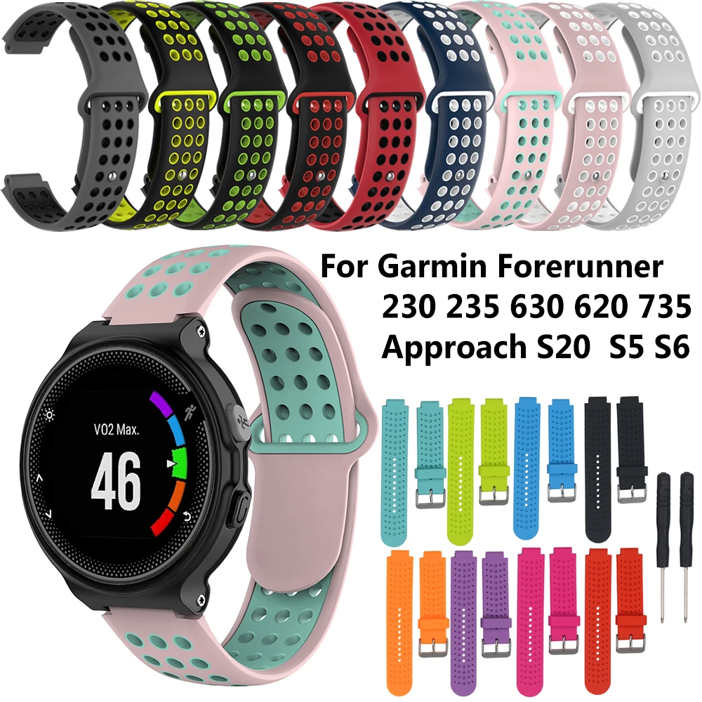 Силиконовый Смарт Браслет ремешок на запястье для Garmin Forerunner 220 230 235 620 630 735XT умный ремешок сменный ремешок