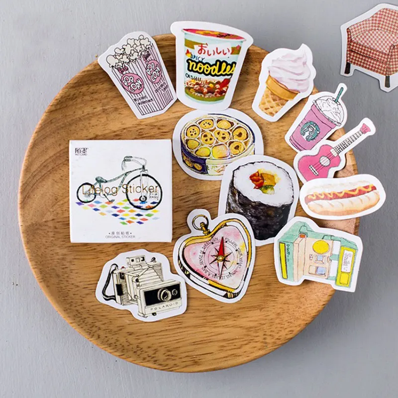 

45pcs/pack Kawaii Life small things Label Stickers Cute Diary Decoration Scrapbooking DIY seal Sticker Stationery Free shipping