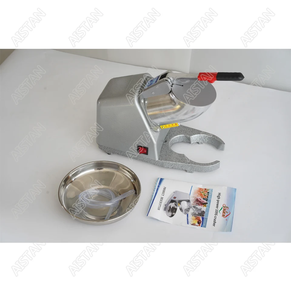 HD109 Electric Ice Crusher Smoothie Shaver Slush Ice Block Breaking grinder Machine 65KG/H 220-240V Silver