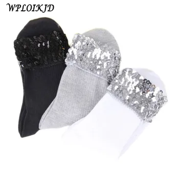 

[WPLOIKJD]New Korean Funny Fishnet Short Socks Shining Ice Cream Cotton Women Socks Meias Girls Cool Harajuku Sokken Calcetines