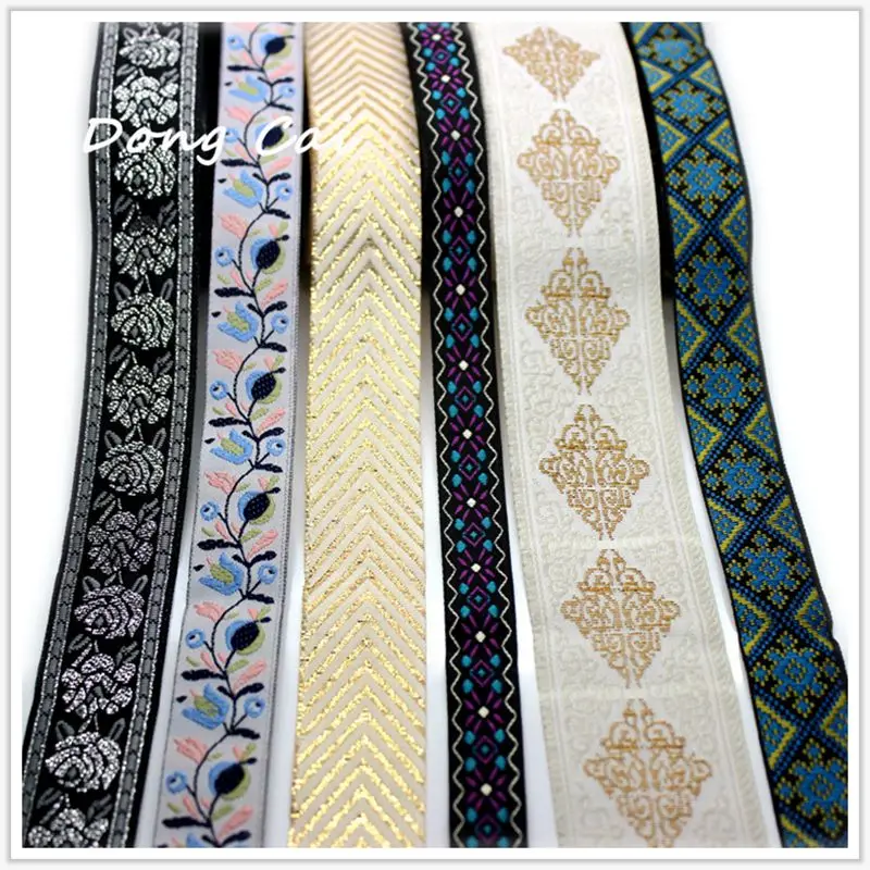 4yards/lot National computer embroidered webbing DIY handmad sewing ...