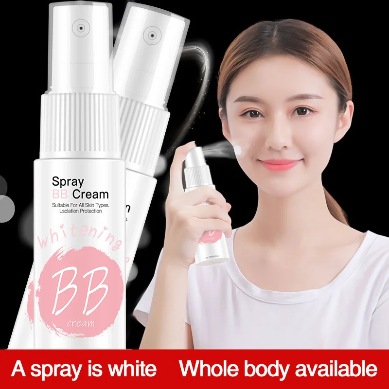 

Whitening BB Cream Portable Concealer Moisturizing Spray Cream Lazy Beauty Cosmetics Foundation Makeup Lazy Make Up TSLM1
