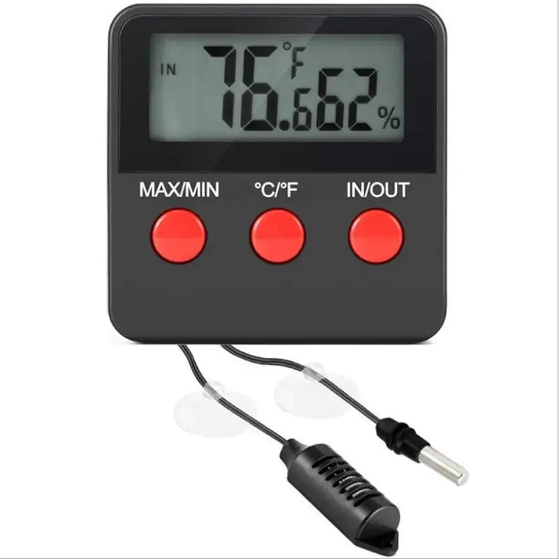 

Electronic Thermometer Hygrometer for Incubator Reptile Monitor Digital Temperature and Humidity Meter Tester