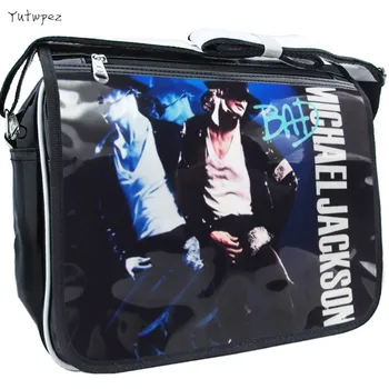 

Michael Jackson Logo PU PVC Printed Boys Girls Casual Zipper Student Shoulder Bag Crossbody Bags Schoolbags Messenger Bag 2019