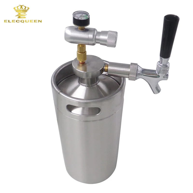 Mini growler spears Beer Spear with Tap Faucet with CO2 Injector