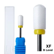 1 шт. XF керамический сверло для ногтей большая бочка гладкая верхушка бит электрическое бурение маникюрная машина аксессуары для ухода за ногтями