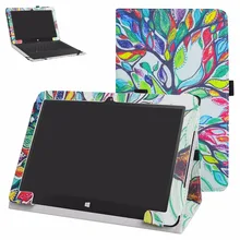 Case For 10.1″ Insignia Flex NS-P10A8100K Tablet Folding Stand PU Leather with Elastic closure Cover
