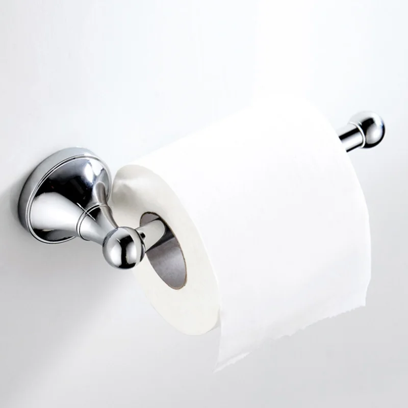 Золотые держатели для туалетной бумаги, черный бронзовый настенный хромированный античный держатель для салфеток, белый держатель для туалетной бумаги для кухни, ванной, отеля - Цвет: Хромированный